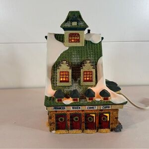 Department 56 Holiday Lighted Reindeer Barn